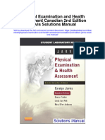 Physical Examination and Health Assessment Canadian 2Nd Edition Jarvis Solutions Manual Full Chapter PDF