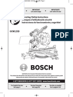 Bosch MitterSaw Manual