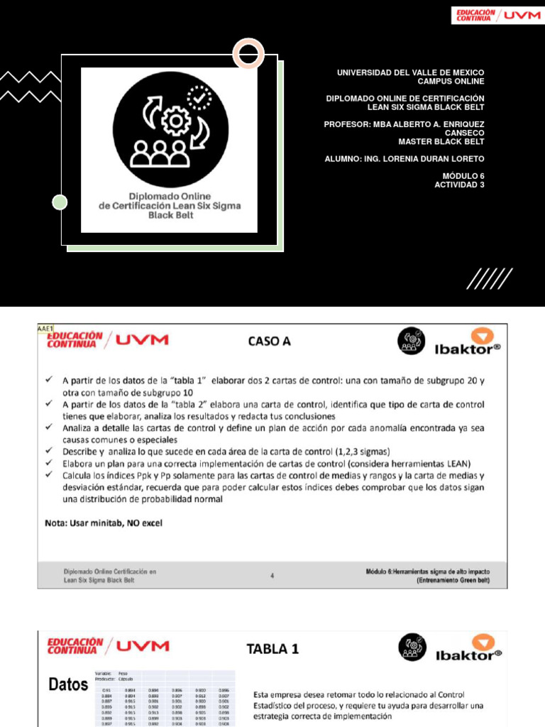 Análisis de Control de Calidad en Procesos | PDF