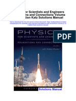 Physics For Scientists and Engineers Foundations and Connections Volume 2 1St Edition Katz Solutions Manual Full Chapter PDF