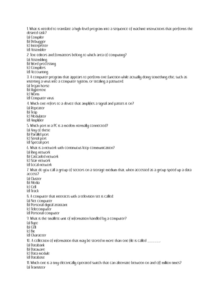 2001 - Computer Fundamentals 3 | PDF