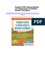 Teaching Students With Special Needs in Inclusive Classrooms 1St Edition Bryant Test Bank Full Chapter PDF