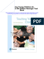 Teaching Young Children An Introduction 6Th Edition Henniger Test Bank Full Chapter PDF