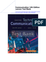 Technical Communication 14Th Edition Lannon Test Bank Full Chapter PDF