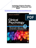 Download ebook Clinical Psychology Science Practice And Culture 3Rd Edition Pomerantz Test Bank full chapter pdf