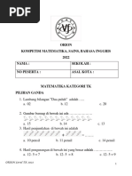 Soal Olimpiade Matematika TK | PDF