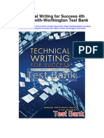 Technical Writing For Success 4Th Edition Smith Worthington Test Bank Full Chapter PDF