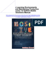 Positive Learning Environments Creating and Maintaining Productive Classrooms 1St Edition Nobile Solutions Manual Full Chapter PDF