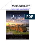 Texas Politics Today 2015 2016 Edition 17Th Edition Maxwell Test Bank Full Chapter PDF