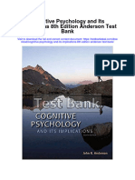 Ebook Cognitive Psychology and Its Implications 8Th Edition Anderson Test Bank Full Chapter PDF