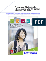 Power Learning Strategies For Success in College and Life 7Th Edition Feldman Test Bank Full Chapter PDF