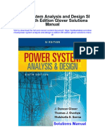 Power System Analysis and Design Si Edition 6Th Edition Glover Solutions Manual Full Chapter PDF