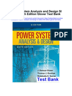 Power System Analysis and Design Si Edition 6Th Edition Glover Test Bank Full Chapter PDF
