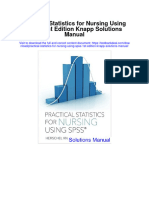 Practical Statistics For Nursing Using Spss 1St Edition Knapp Solutions Manual Full Chapter PDF