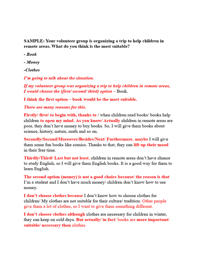 VSTEP Speaking Part 2 Sample Answers | PDF | Dieting | Weight Loss