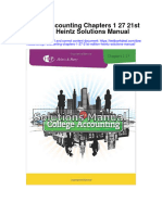 Download ebook College Accounting Chapters 1 27 21St Edition Heintz Solutions Manual full chapter pdf