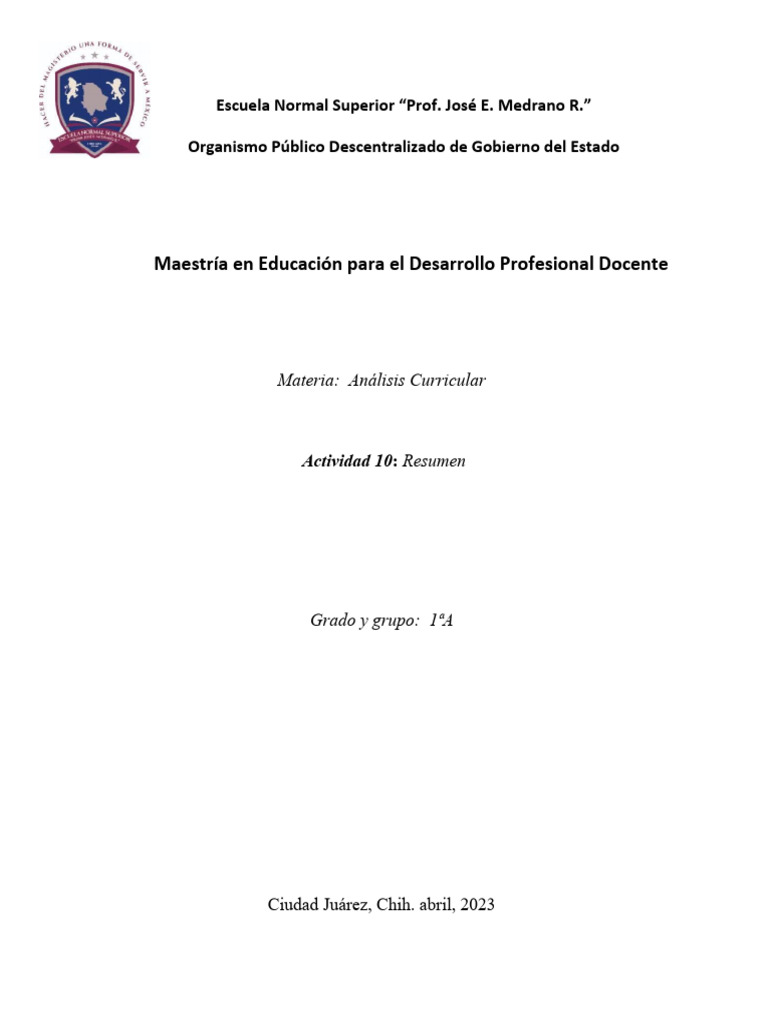 Analisis Curricular Pdf