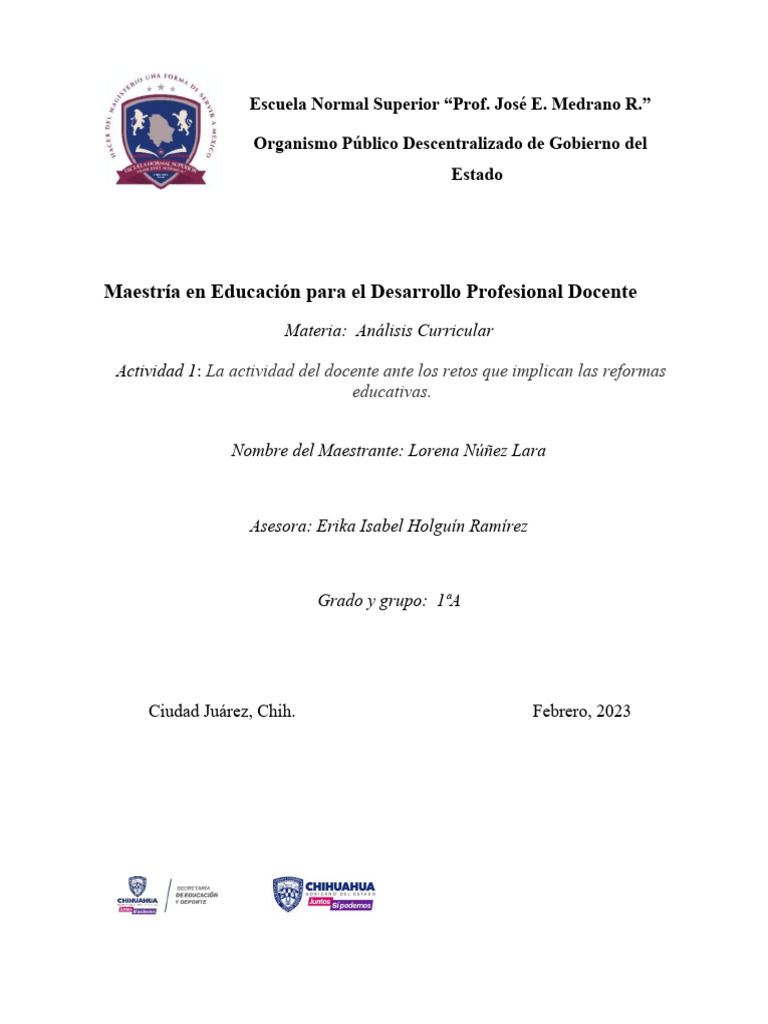 Analisis Curricular Pdf