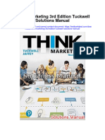 Think Marketing 3Rd Edition Tuckwell Solutions Manual Full Chapter PDF