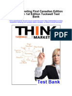 Think Marketing First Canadian Edition Canadian 1St Edition Tuckwell Test Bank Full Chapter PDF