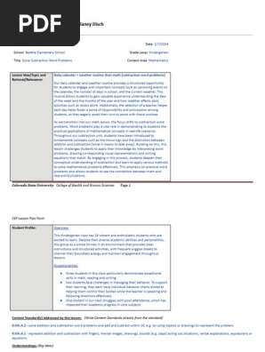 lesson plan - observation 1 - math