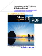 Ebook College Algebra 8Th Edition Aufmann Solutions Manual Full Chapter PDF