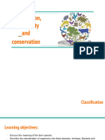 Classification, Biodiversity and Conservation
