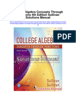 Ebook College Algebra Concepts Through Functions 4Th Edition Sullivan Solutions Manual Full Chapter PDF
