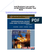 Download International Business Law And Its Environment 8Th Edition Schaffer Test Bank full chapter pdf
