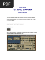 OP-X PRO-3 Start Basics Guide