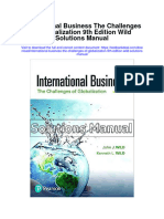International Business The Challenges of Globalization 9Th Edition Wild Solutions Manual Full Chapter PDF