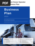  Truck Owner Operator Business Plan Example