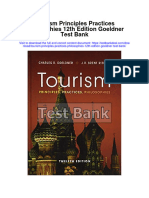 Tourism Principles Practices Philosophies 12Th Edition Goeldner Test Bank Full Chapter PDF