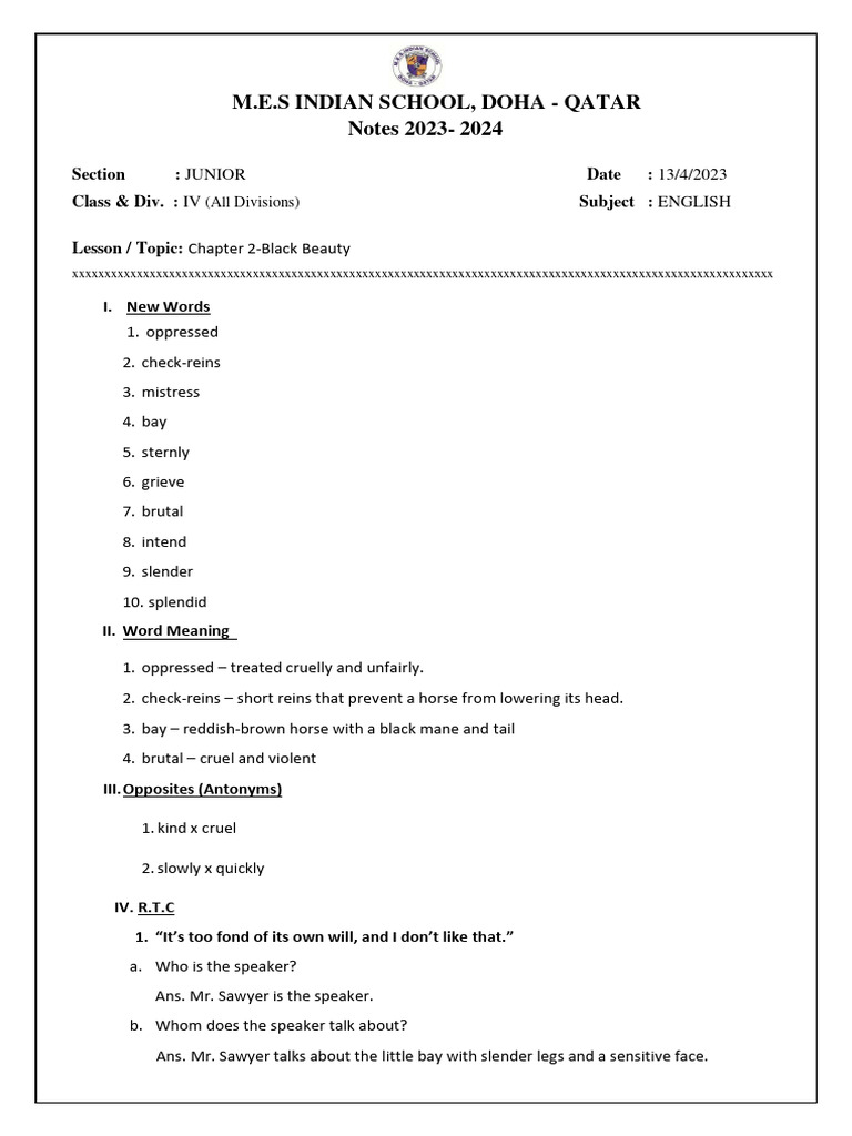 Class 4 English Notes Pdf Kerala Syllabus