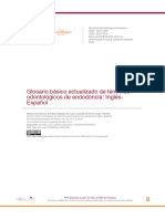 Glosario Básico Actualizado de Términos Odontológicos de Endodoncia: Inglés-Español