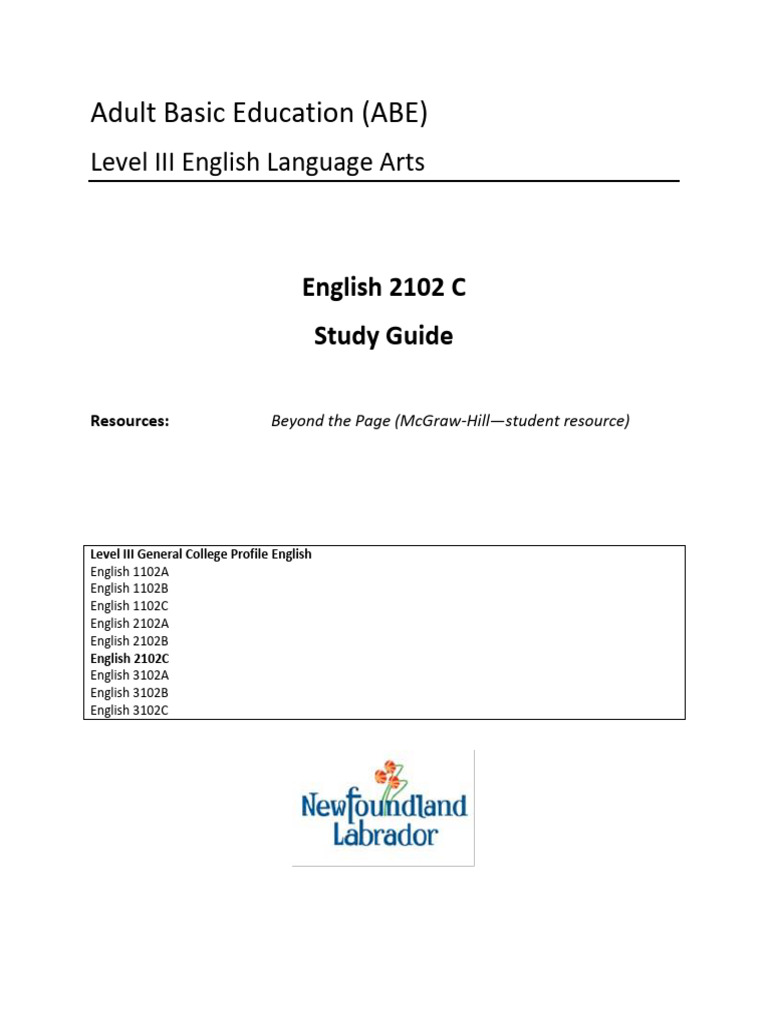 English 2102C Study Guide Overview | PDF | Inquiry Based Learning ...
