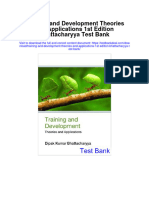 Training and Development Theories and Applications 1St Edition Bhattacharyya Test Bank Full Chapter PDF