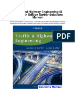 Traffic and Highway Engineering Si Edition 5Th Edition Garber Solutions Manual Full Chapter PDF