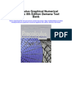 Precalculus Graphical Numerical Algebraic 8Th Edition Demana Test Bank Full Chapter PDF