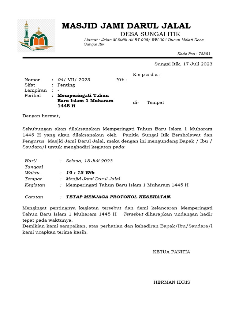 Undangan Masjid | PDF