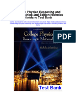 Ebook College Physics Reasoning and Relationships 2Nd Edition Nicholas Giordano Test Bank Full Chapter PDF