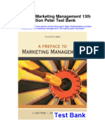 Preface To Marketing Management 13Th Edition Peter Test Bank Full Chapter PDF