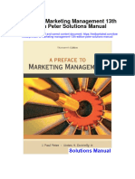 Preface To Marketing Management 13Th Edition Peter Solutions Manual Full Chapter PDF