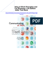 Ebook Communicating at Work Principles and Practices For Business 11Th Edition Adler Test Bank Full Chapter PDF