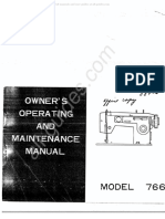 White 766 Sewing Machine Instruction Manual