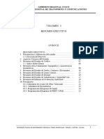 Volumen I Resumen Ejecutivo: Gobierno Regional Cusco Direccion Regional de Transportes Y Comunicaciones