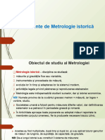 Elemente de Metrologie Istorică