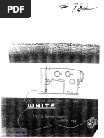 White 782 Sewing Machine Instruction Manual