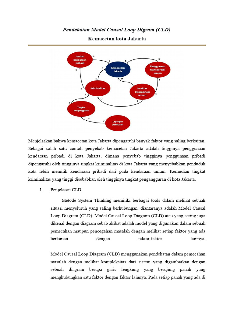 Model CLD untuk Analisis Kemacetan Jakarta | PDF | Metode & Bahan Ajar ...