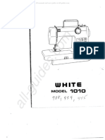 White 1010 Sewing Machine Instruction Manual